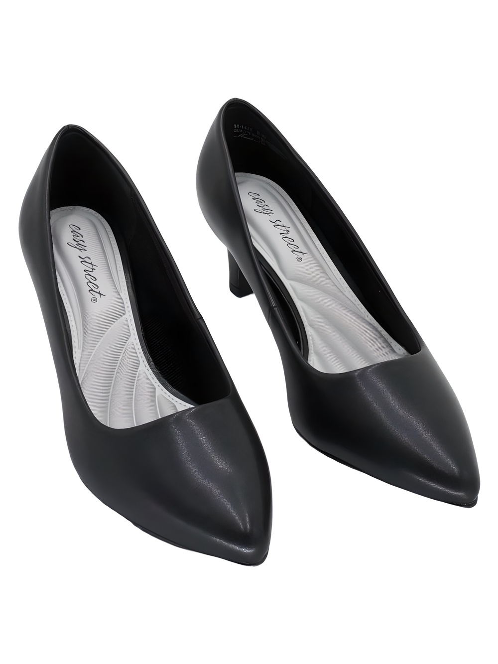 Easy Street Pointe Black Womens 2" Heel Pumps Size 8W